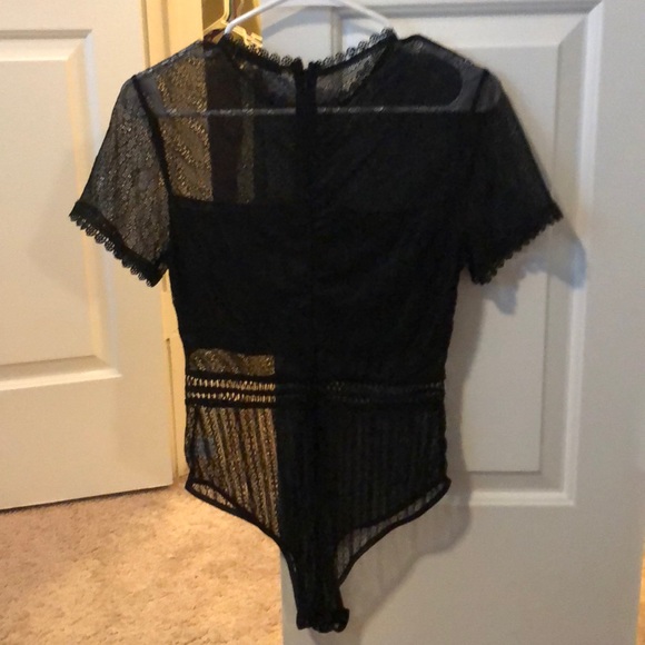 Black lace body suit NWOT - Picture 5 of 7